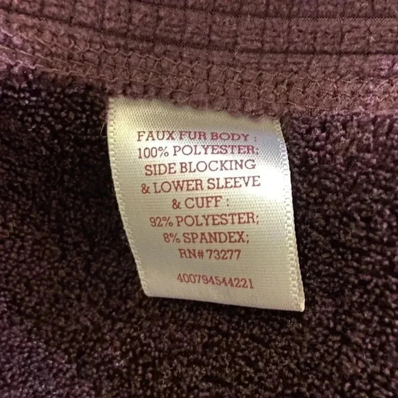 SO size M zip up fleece EUC deep purple - Picture 7 of 7